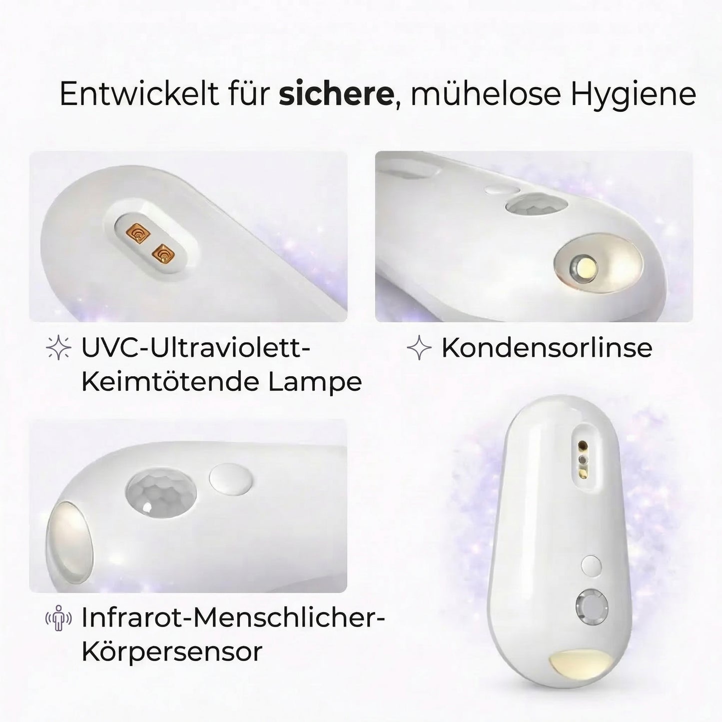 Selbstreinigender UV-Toilettenreiniger mit Nachtlicht